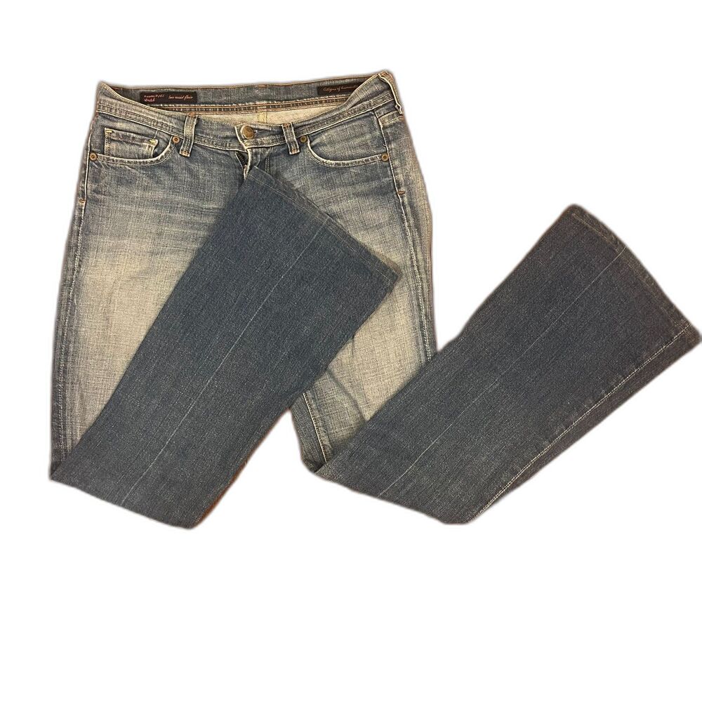 Citizens of Humanity Naomi #065 Stretch Low Waist Flare Jeans SZ 28 Distressed - Picture 1 of 12